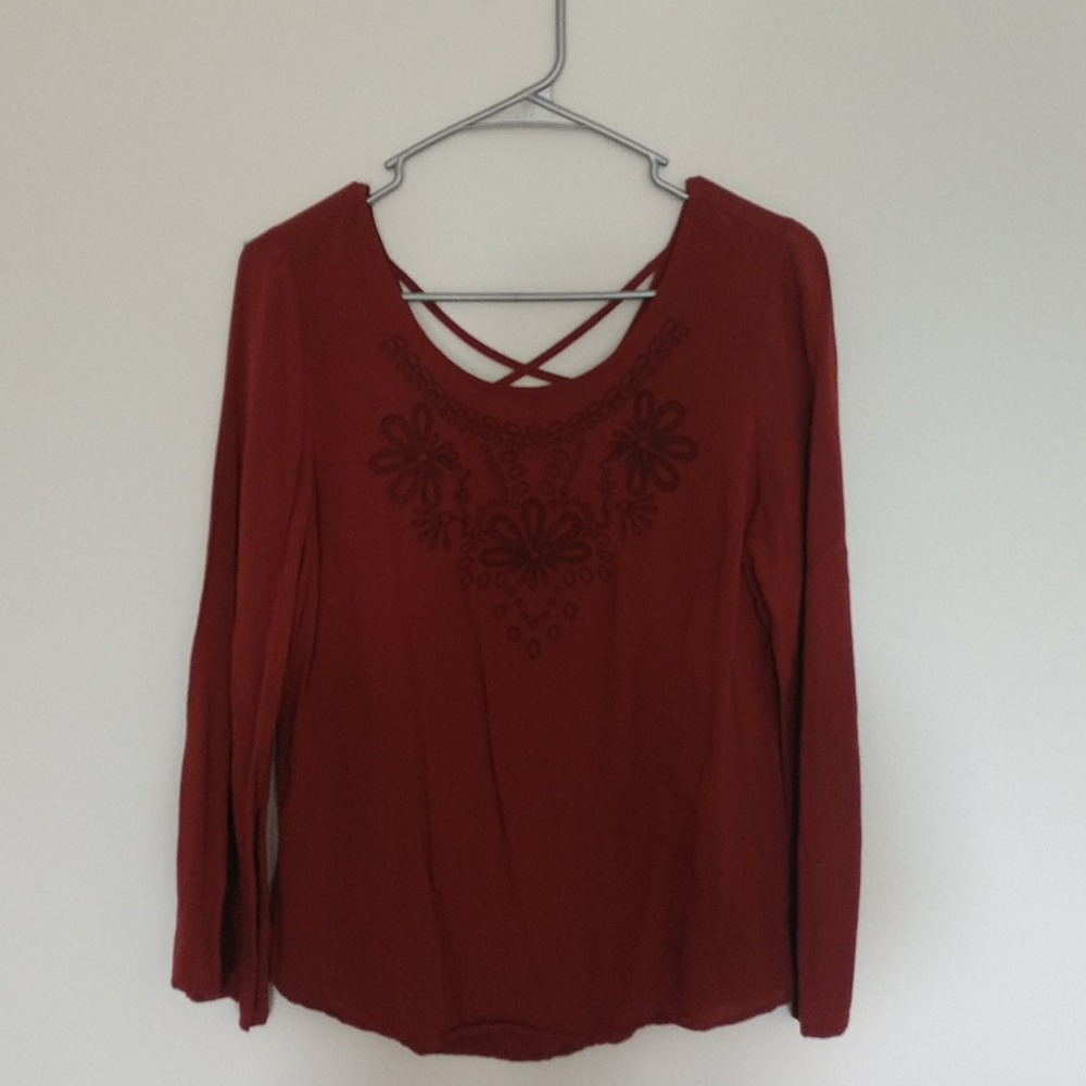 Faded Glory Cross Back Long Sleeve